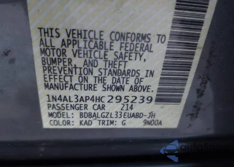 2017 Nissan Altima 2.5 S from USA, damaged, VIN 1N4AL3AP4HC295239